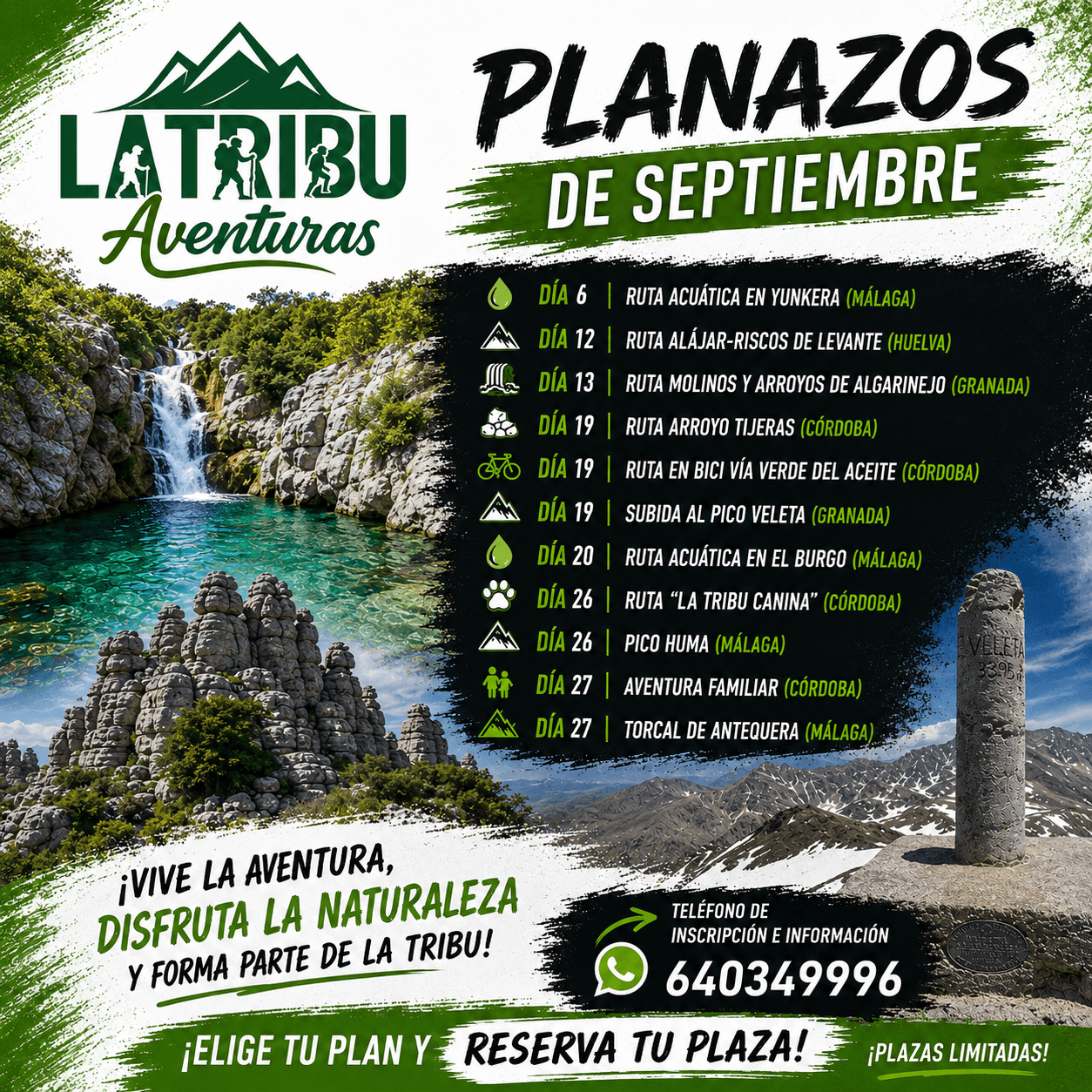 Ruta acuática en Yunquera